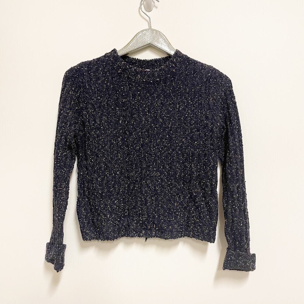 NEW RAGA Navy Astrid Laced Back Pullover Sweater Size Small S